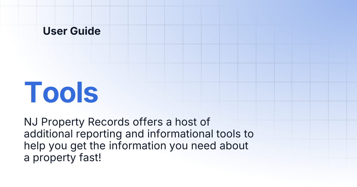 Tools | User Guide