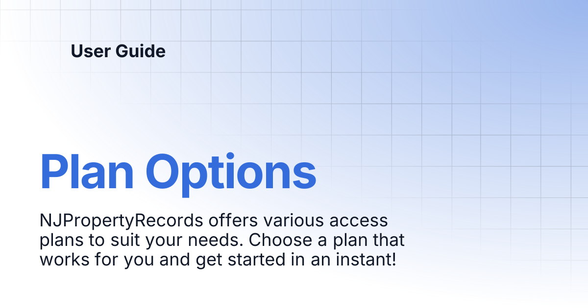 Plan Options | User Guide